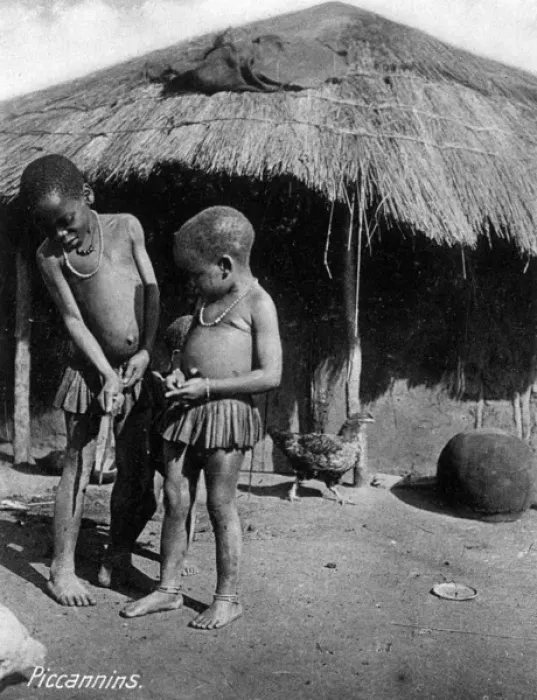 Framed Print : Two Native African Matabele children Framed Print : Two Native African Matabele children