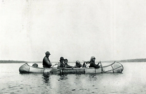 Native American canoe travel, NW Canada