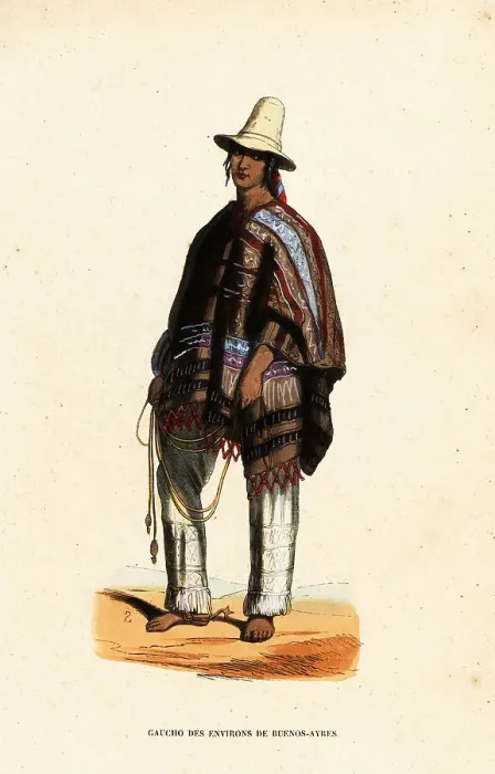 Framed Print : Native American gaucho from the region of Buenos-Ayres, Argentin Framed Print : Native American gaucho from the region of Buenos-Ayres, Argentin