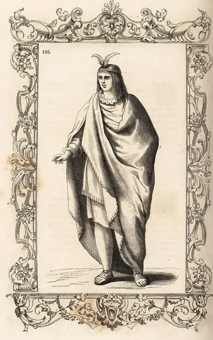 Framed Print : Native American nobleman from Cusco, Peru, 16th century Framed Print : Native American nobleman from Cusco, Peru, 16th century