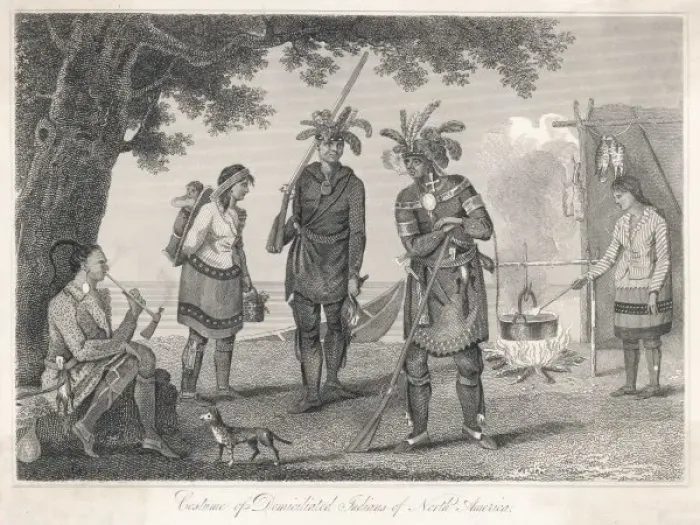 Framed Print : Native Americans 1821 Framed Print : Native Americans 1821