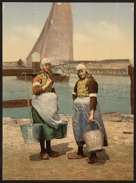 Native girls, Marken Island, Holland