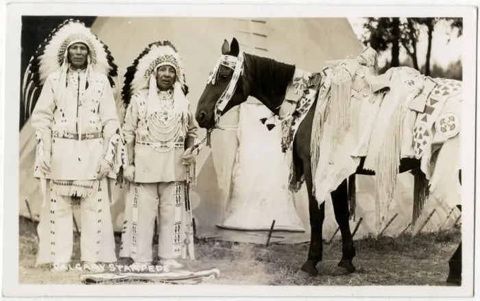 Framed Print : Two Native Indian Chiefs, Calgary Stampede, Canada Framed Print : Two Native Indian Chiefs, Calgary Stampede, Canada