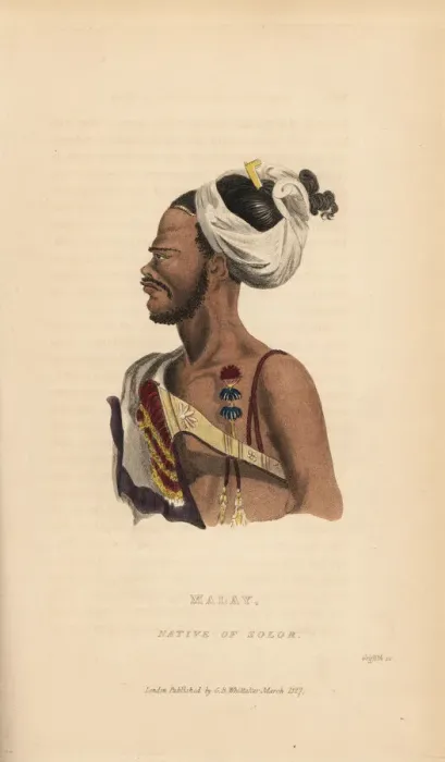 Framed Print : Native of the island of Solor, Indonesia, 19th century Framed Print : Native of the island of Solor, Indonesia, 19th century