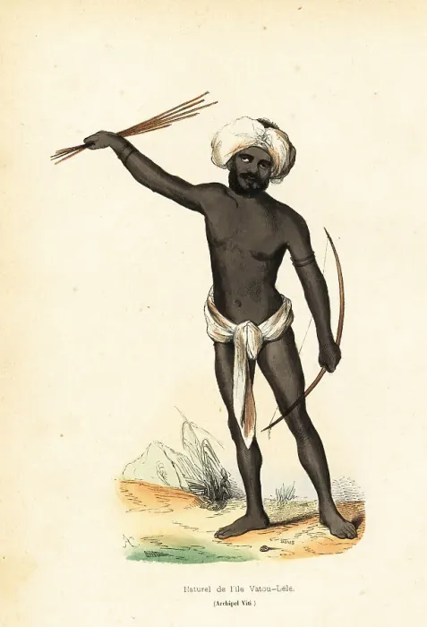 Framed Print : Native of the island of Vatulele, Fiji, Melanesia Framed Print : Native of the island of Vatulele, Fiji, Melanesia