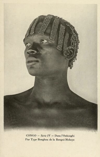 Native man from the Congo with striking hair
