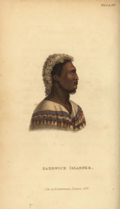 Framed Print : Native man of Hawaii (Sandwich Islander) Framed Print : Native man of Hawaii (Sandwich Islander)