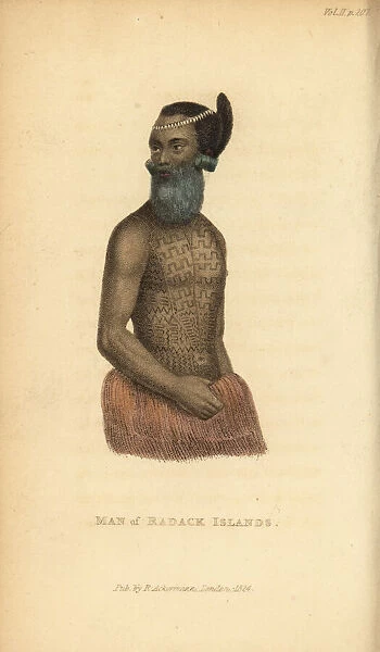Native man of Radack Islands, Marshall Islands