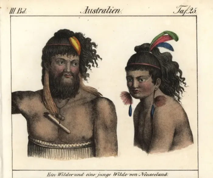 Framed Print : Native Maori men of New Zealand Framed Print : Native Maori men of New Zealand