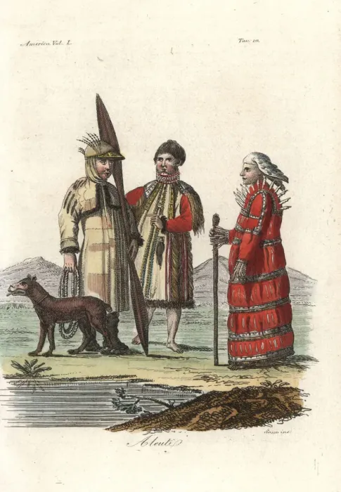 Framed Print : Natives of the Aleutian Islands Framed Print : Natives of the Aleutian Islands