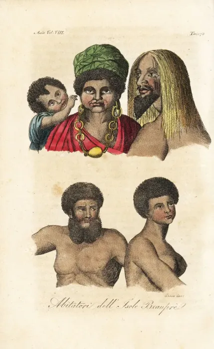 Framed Print : Natives of the island of Tanna and Beautemps-Beaupre Framed Print : Natives of the island of Tanna and Beautemps-Beaupre