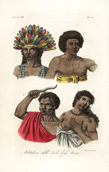 Framed Print : Natives of Tonga (Friendly Islands) Framed Print : Natives of Tonga (Friendly Islands)