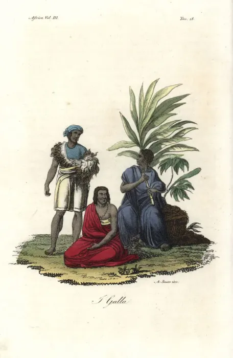 Framed Print : Natives of the three tribes of Galla, southern Abyssinia Framed Print : Natives of the three tribes of Galla, southern Abyssinia