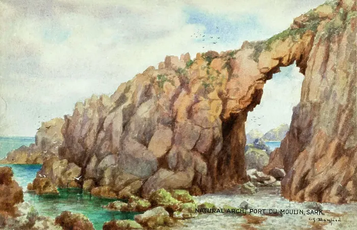 Framed Print : Natural Arch, Port du Moulin, Sark, Channel Islands Framed Print : Natural Arch, Port du Moulin, Sark, Channel Islands