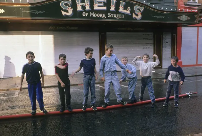 Framed Print : Naughty boys with hose pipe, Dublin - 2 Framed Print : Naughty boys with hose pipe, Dublin - 2