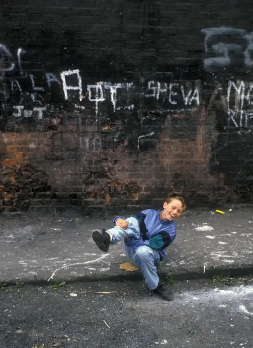 Framed Print : Naughy boy, Dublin street