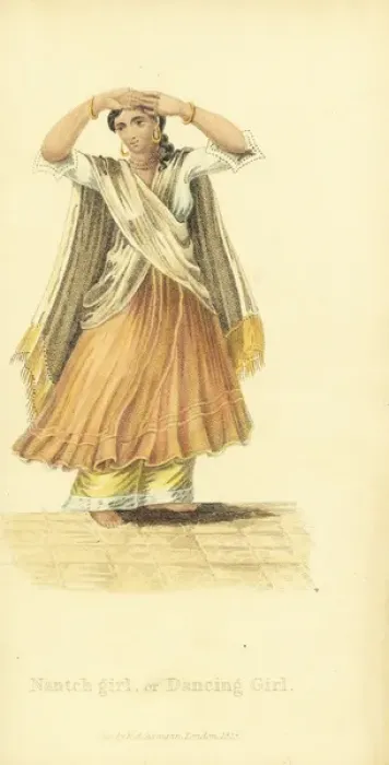Framed Print : Nautch girl or dancing girl, India Framed Print : Nautch girl or dancing girl, India