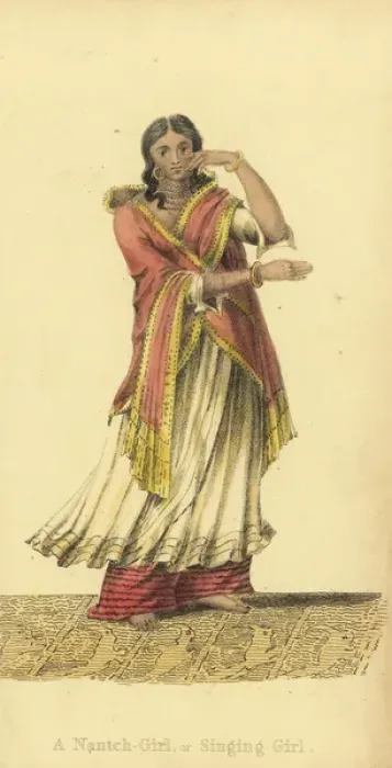 Framed Print : Nautch girl or singing girl, India Framed Print : Nautch girl or singing girl, India