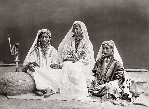 Nautch girls (dancers) Kashmir, India, c. 1870 s