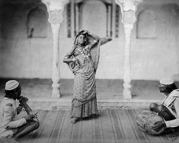 Nautch woman dancing, India
