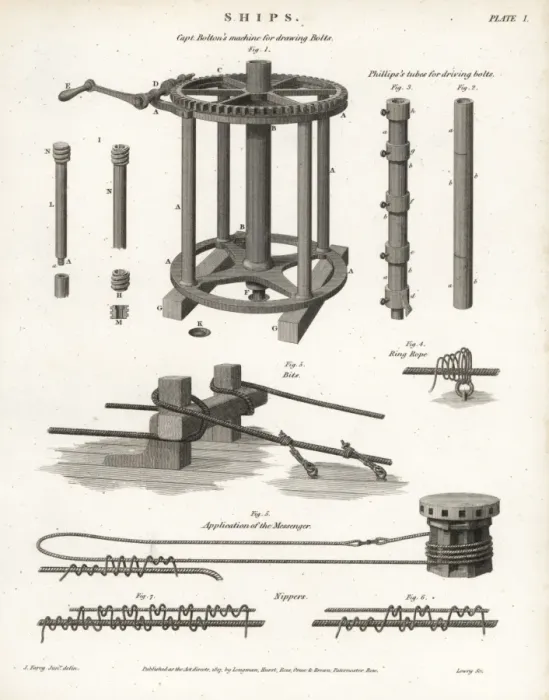 Framed Print : Nautical engineering- bolt machinery and messenger Framed Print : Nautical engineering- bolt machinery and messenger