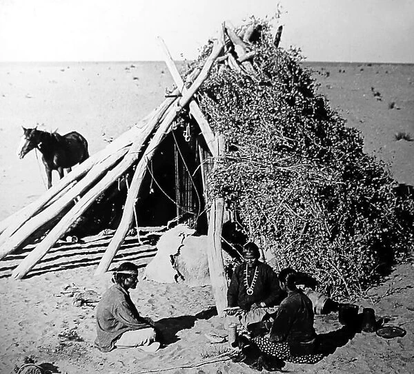 Navajo Indians in their desert home - early 1900s