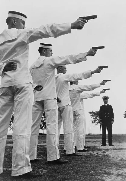 US Naval Academy, Annapolis, Maryland. Instruction in pistol