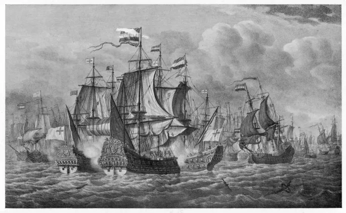 Framed Print : Naval Action 1652 Framed Print : Naval Action 1652