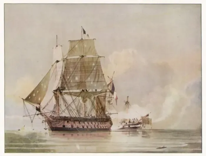 Framed Print : Naval Action 1798 Framed Print : Naval Action 1798