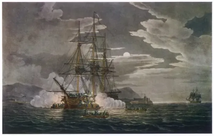 Framed Print : Naval Action 1799 Framed Print : Naval Action 1799