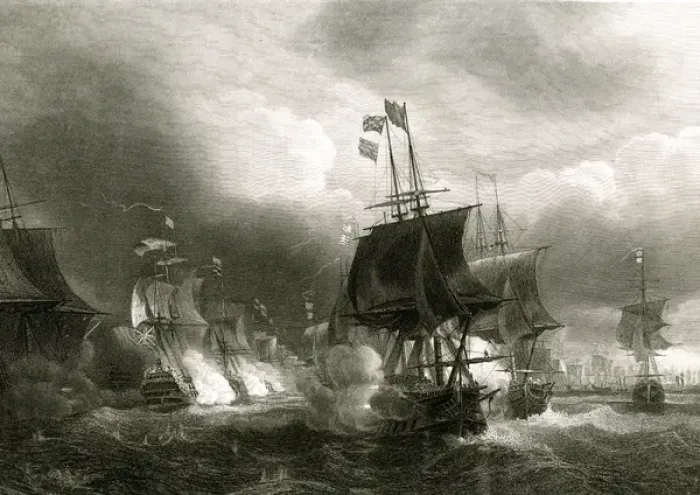 Framed Print : Naval Battle Ouessant Framed Print : Naval Battle Ouessant
