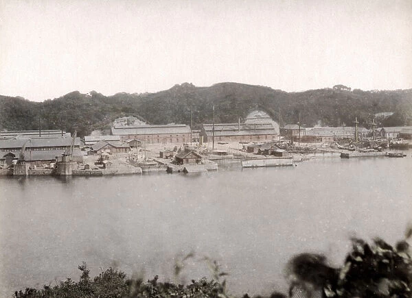 Naval dockyard at Yokosuka, Japan, c. 1880 s
