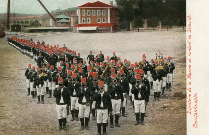 Framed Print : Naval Infantry going to Selamlik (Friday Prayers) - Istanbul Framed Print : Naval Infantry going to Selamlik (Friday Prayers) - Istanbul