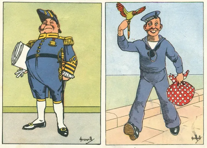 Framed Print : Naval Military Man And Jolly Jack Framed Print : Naval Military Man And Jolly Jack