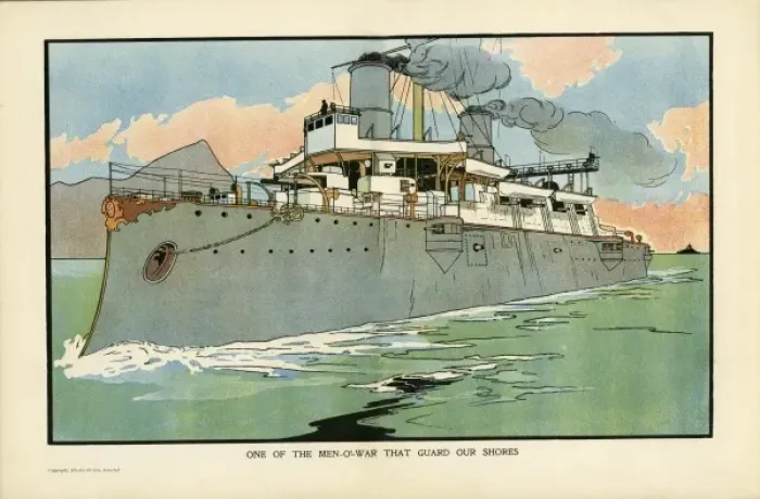 Framed Print : Naval Steamship - Charles Robinson Framed Print : Naval Steamship - Charles Robinson