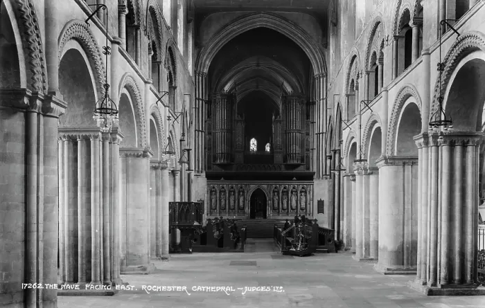 Framed Print : The Nave Facing East, Rochester Cathedral Framed Print : The Nave Facing East, Rochester Cathedral