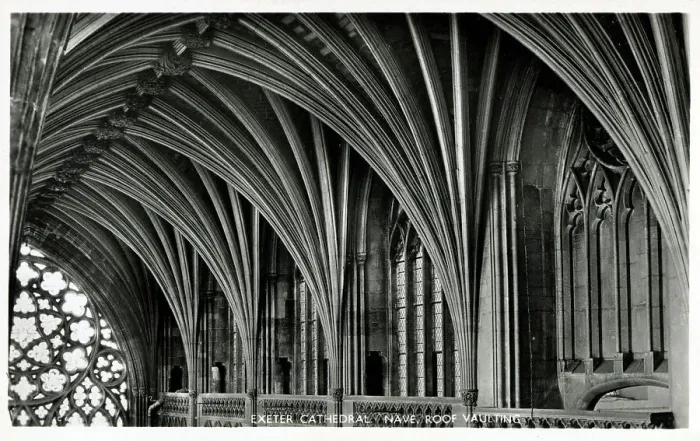Framed Print : Nave roof vaulting at Exeter Cathedral, Devon Framed Print : Nave roof vaulting at Exeter Cathedral, Devon
