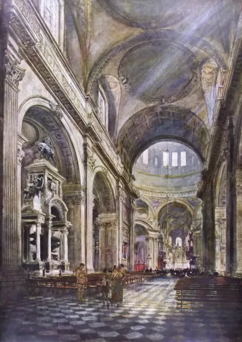 Framed Print : The Nave of St. Pauls Cathedral, London, 1918 Framed Print : The Nave of St. Pauls Cathedral, London, 1918