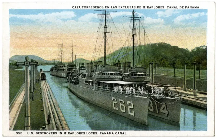 Framed Print : US Navy destroyers, Miraflores Locks, Panama Canal Framed Print : US Navy destroyers, Miraflores Locks, Panama Canal