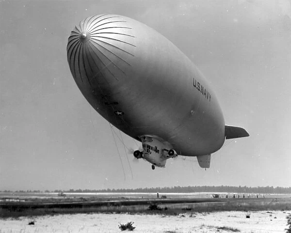 US Navy Goodyear K-Series airship taking off