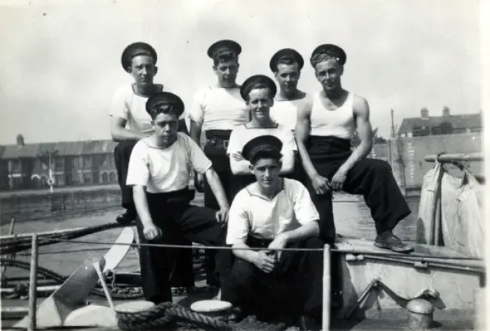Framed Print : Navy Personnel, Southampton, Hampshire Framed Print : Navy Personnel, Southampton, Hampshire