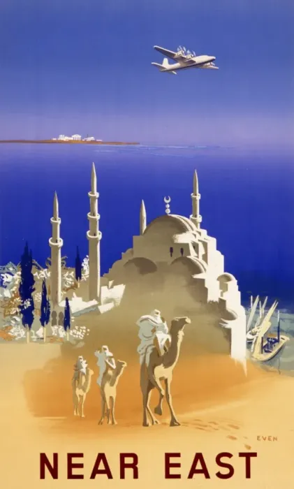 Framed Print : Near East travel poster Framed Print : Near East travel poster
