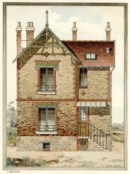 Framed Print : NEAT FRENCH VILLA Framed Print : NEAT FRENCH VILLA