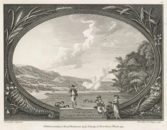 Framed Print : Neath Copper Works / 1779 Framed Print : Neath Copper Works / 1779
