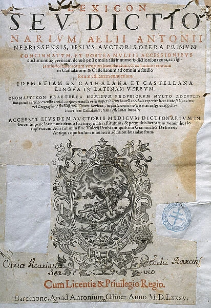 Nebrija, Elio Antonio de (1441-1522). Spanish Humanist. Dic