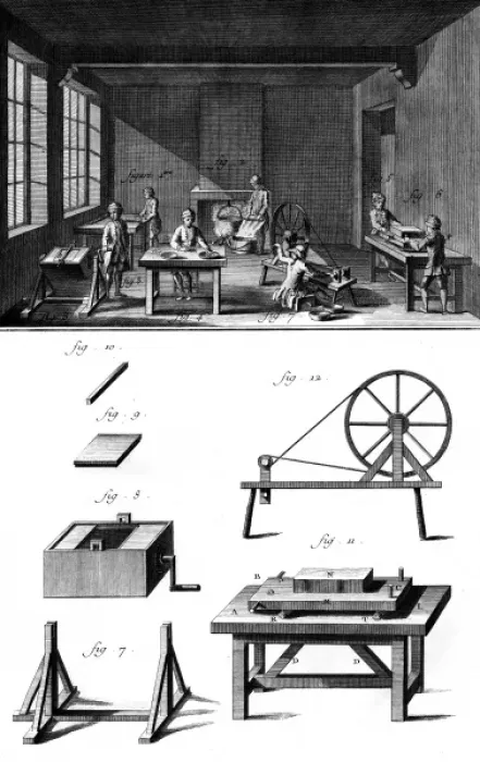 Framed Print : Needlemakers 18th France Framed Print : Needlemakers 18th France