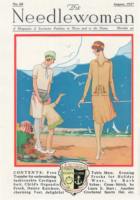 Framed Print : The Needlewoman cover August 1927 Framed Print : The Needlewoman cover August 1927