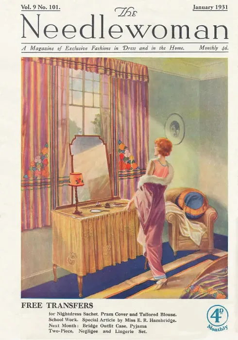 Framed Print : The Needlewoman cover January 1931 Framed Print : The Needlewoman cover January 1931