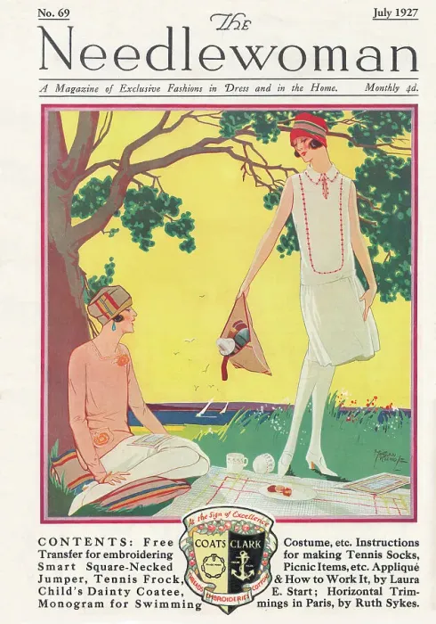 Framed Print : The Needlewoman cover July 1927 Framed Print : The Needlewoman cover July 1927