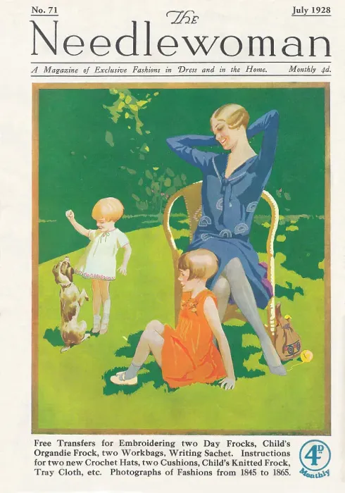 Framed Print : The Needlewoman cover July 1928 Framed Print : The Needlewoman cover July 1928
